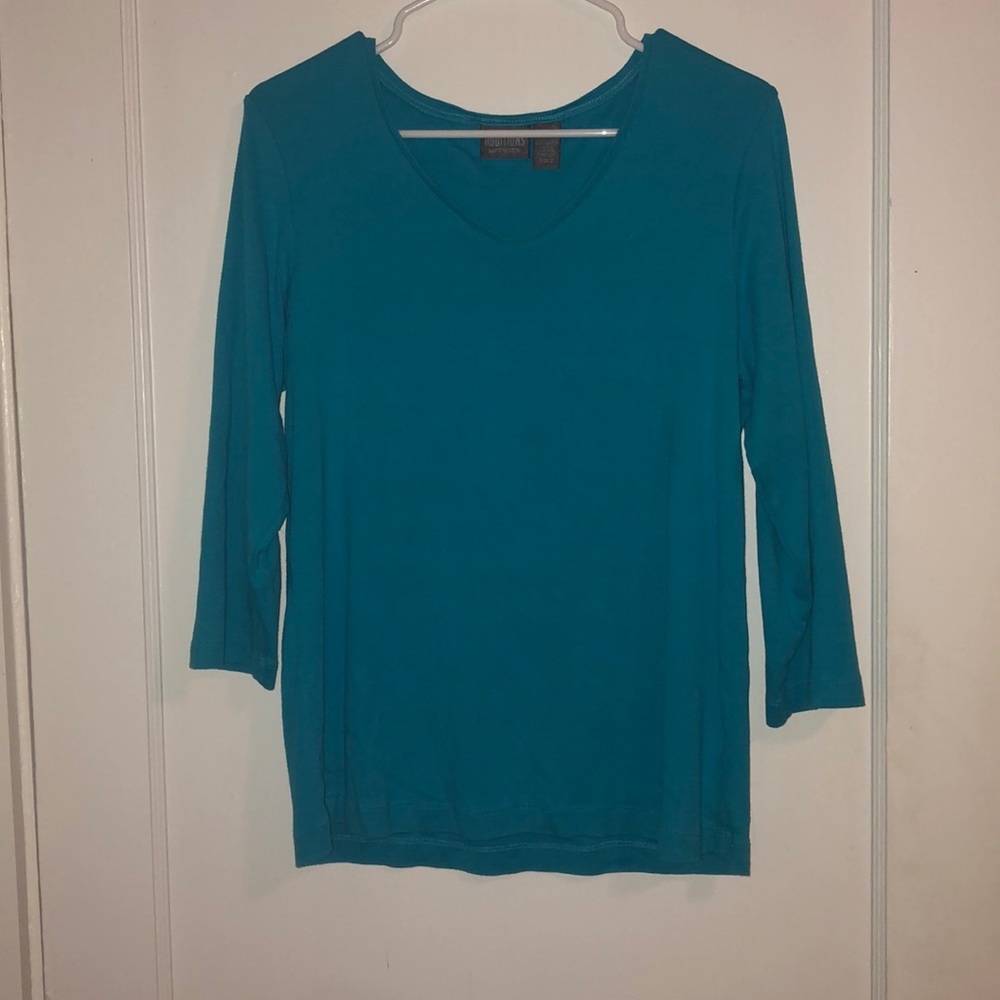 Blue 3/4 length shirt